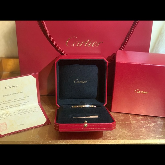 Carrier Love bracelet small pink gold - Picture 1 of 3